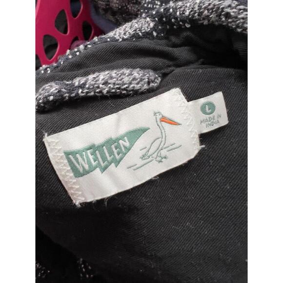 Wellen Black and Gray Jaccard Button-Up Heavy Shirt - L - Picture 3 of 8